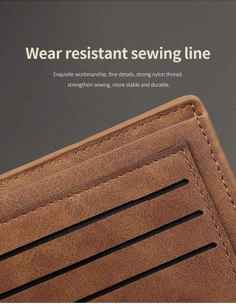 DRAVEN — PU Leather Wallet Men Zipper Coin Bag Slim Design