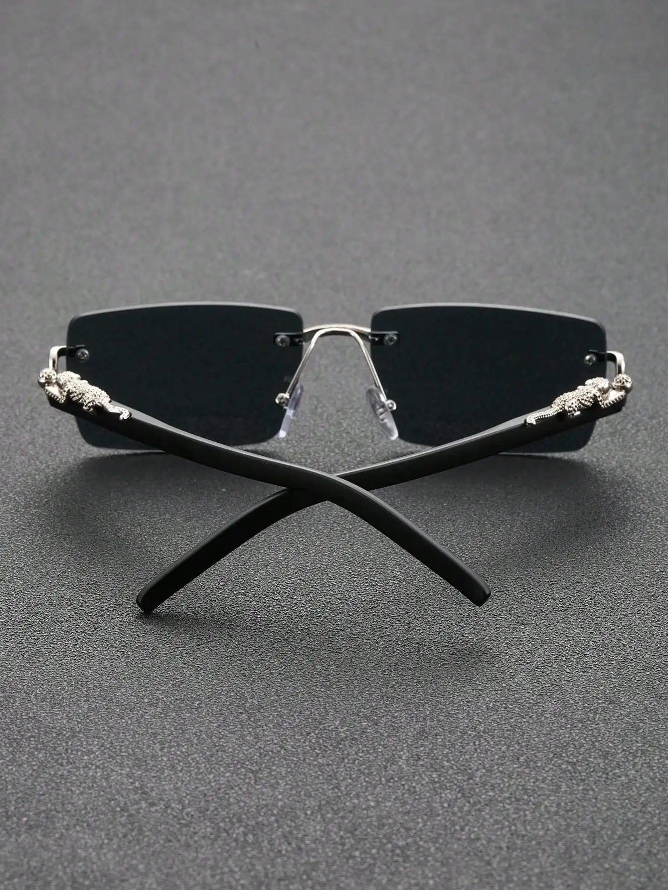 DRAVEN — Frameless Rectangle Sunglasses – Trendy Minimal Style