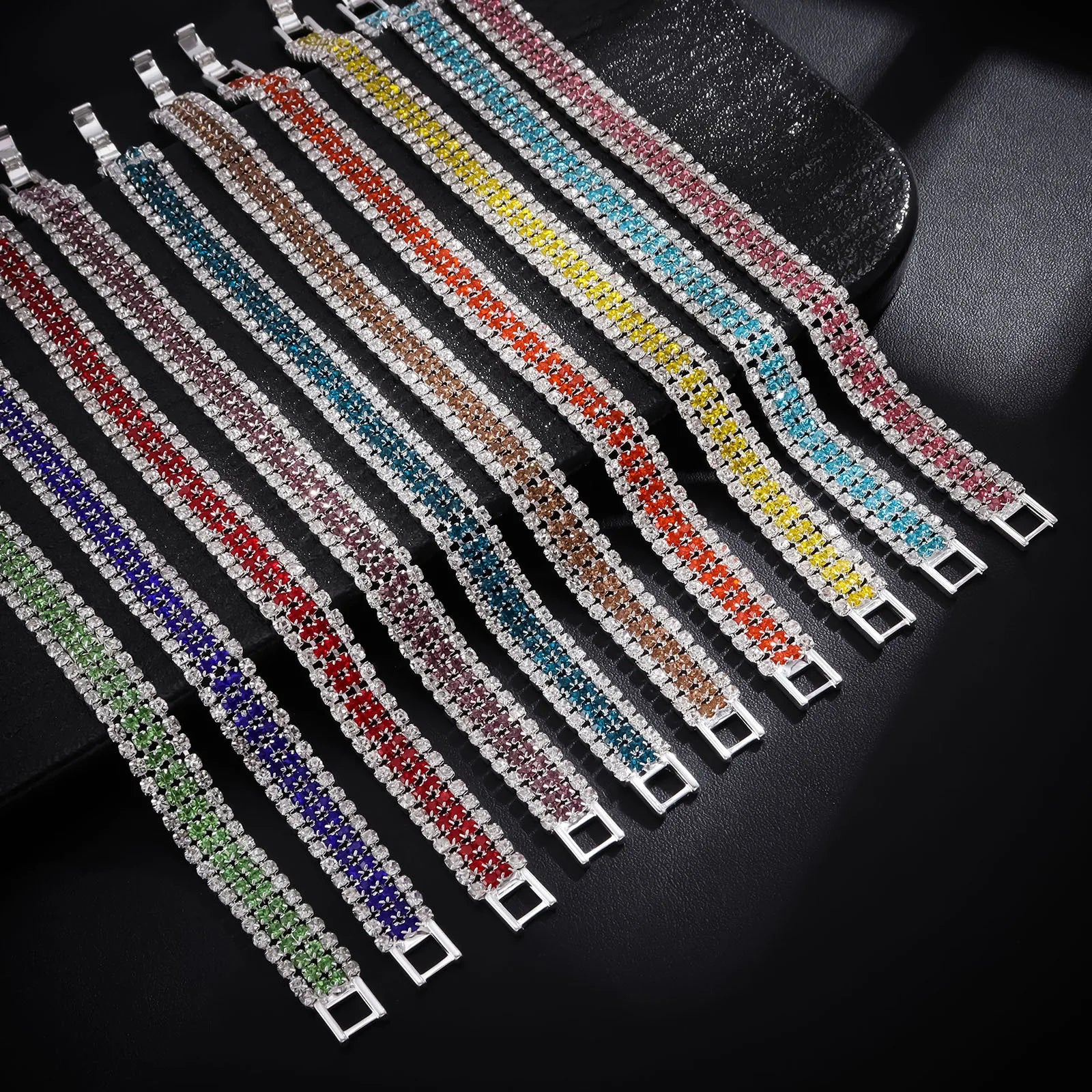 Multicolor Roman Crystal Bracelet – Elegant Men's Accessory | Accessorio Uomo Elegante