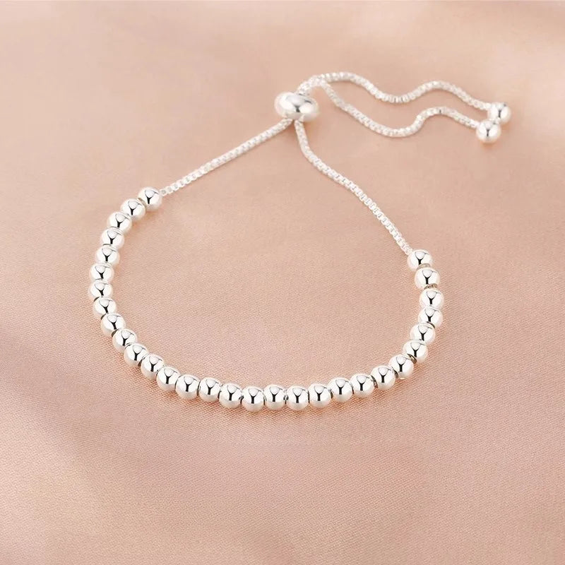 DRAVEN — Solid 925 Sterling Silver Beaded Bracelet