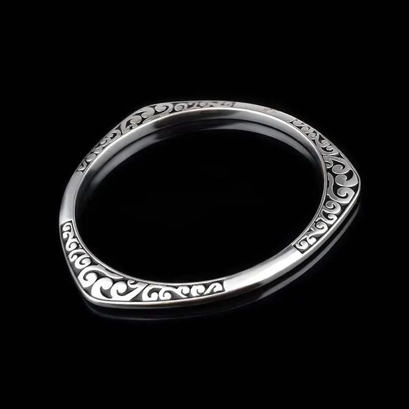 DRAVEN — 925 Tibetan Sterling Silver Cuff Bracelet