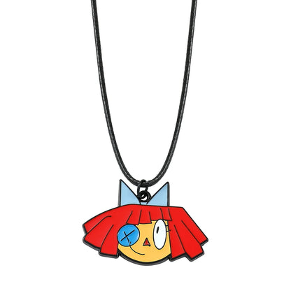 Digital Circus Pendant Necklace – Cartoon Clown Jewelry for Kids and Fans