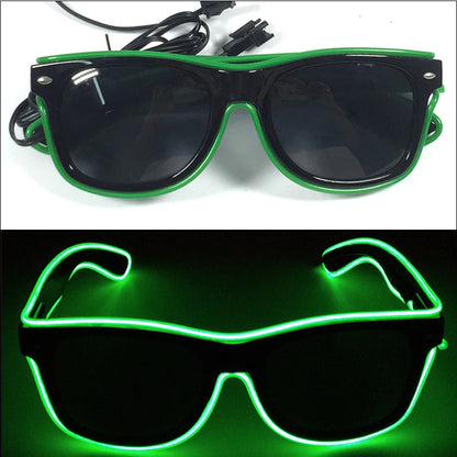 Neon Glow Party Sunglasses – LED Light-Up Style