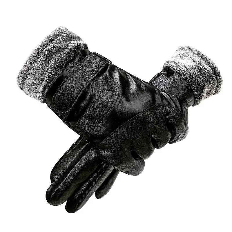 DRAVEN — Winter Leather Gloves – Touchscreen Waterproof Design