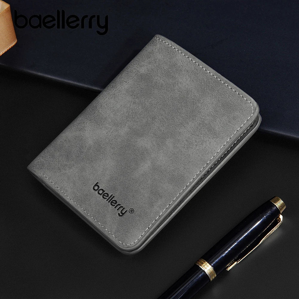 Baellerry PU Leather Wallet Men Minimalist Money Clip – Elegant Men's Accessory | Accessorio Uomo Elegante