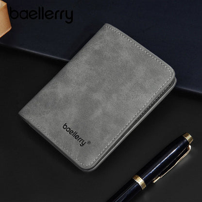 Baellerry PU Leather Wallet Men Minimalist Money Clip – Elegant Men's Accessory | Accessorio Uomo Elegante