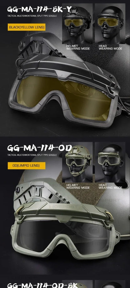 Sport Tactical Sunglasses – Dual Mode Protection – Elegant Men's Accessory | Accessorio Uomo Elegante