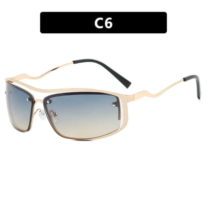 Square Goggle Sunglasses – Y2K Sports Punk Style – Elegant Men's Accessory | Accessorio Uomo Elegante