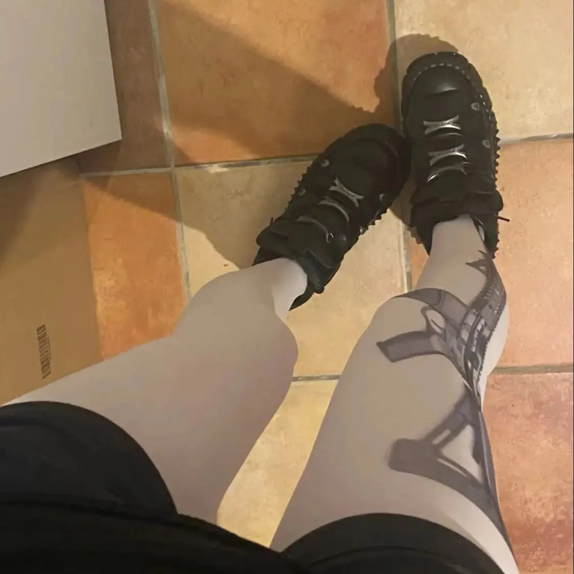 DRAVEN — Y2K Harajuku Long Socks – Punk Letter Print Street Style