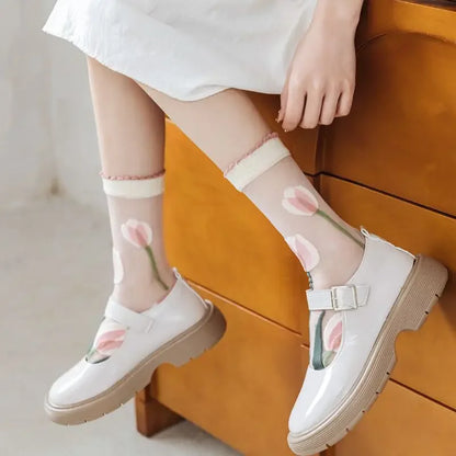 Transparent Lace Socks – Women’s Korean Summer Style – Elegant Men's Accessory | Accessorio Uomo Elegante