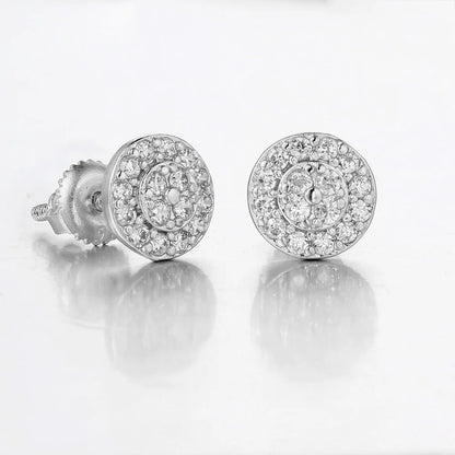 Gold Micro Pave Earrings – Elegant Men's Accessory | Accessorio Uomo Elegante