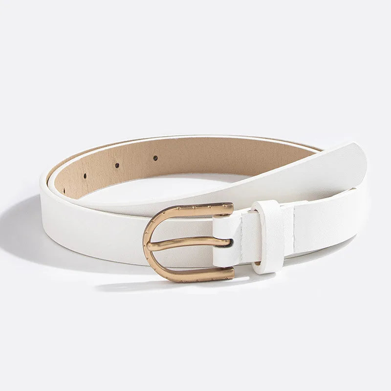 DRAVEN — Women's Glossy Belt Casual Versatile Basic Style