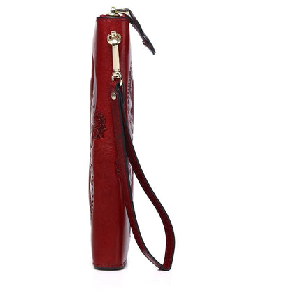 Vintage Genuine Cowhide Wallet Women 2025 Floral Design – Elegant Men's Accessory | Accessorio Uomo Elegante