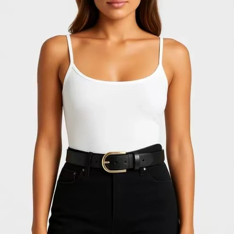 DRAVEN — Women's Glossy Belt Casual Versatile Basic Style