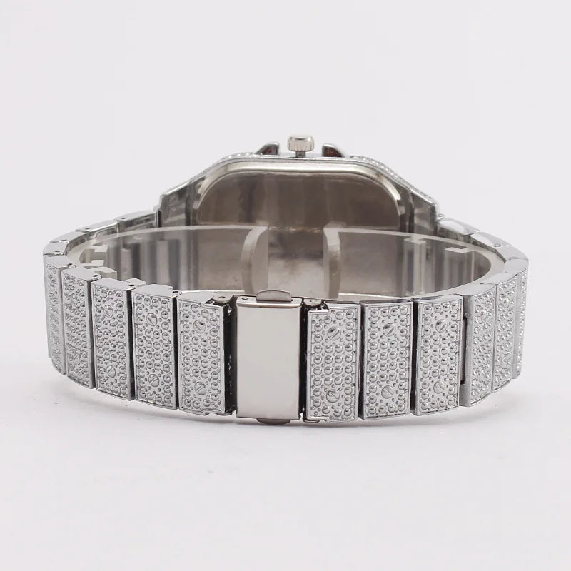 Frozen Legacy – 2025 Unisex Crystal Diamond Watch – Elegant Men's Accessory | Accessorio Uomo Elegante