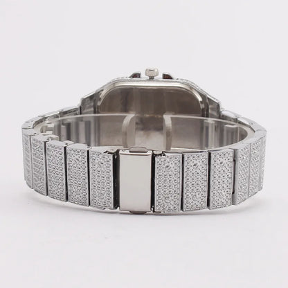 Frozen Legacy – 2025 Unisex Crystal Diamond Watch – Elegant Men's Accessory | Accessorio Uomo Elegante