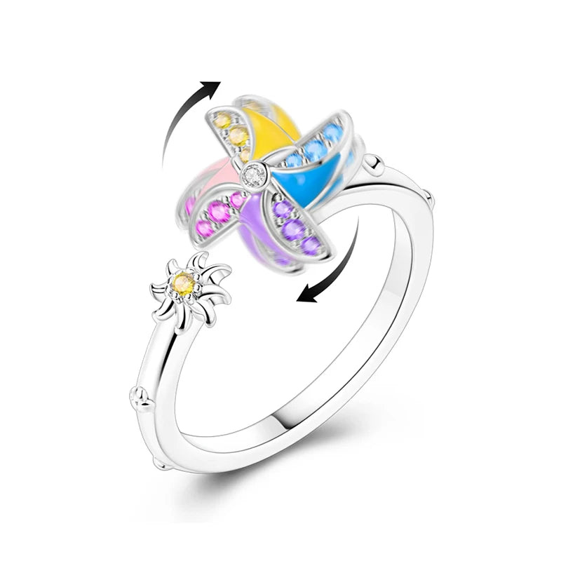 DRAVEN — Blue Zircon Butterfly Silver Ring