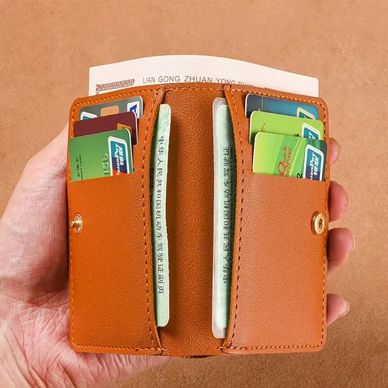 DRAVEN — Classic PU Leather Wallet Unisex Short Slim Design