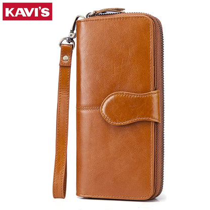Luxury Cowhide Leather Wallet Women Long Multifunction Design – Elegant Men's Accessory | Accessorio Uomo Elegante