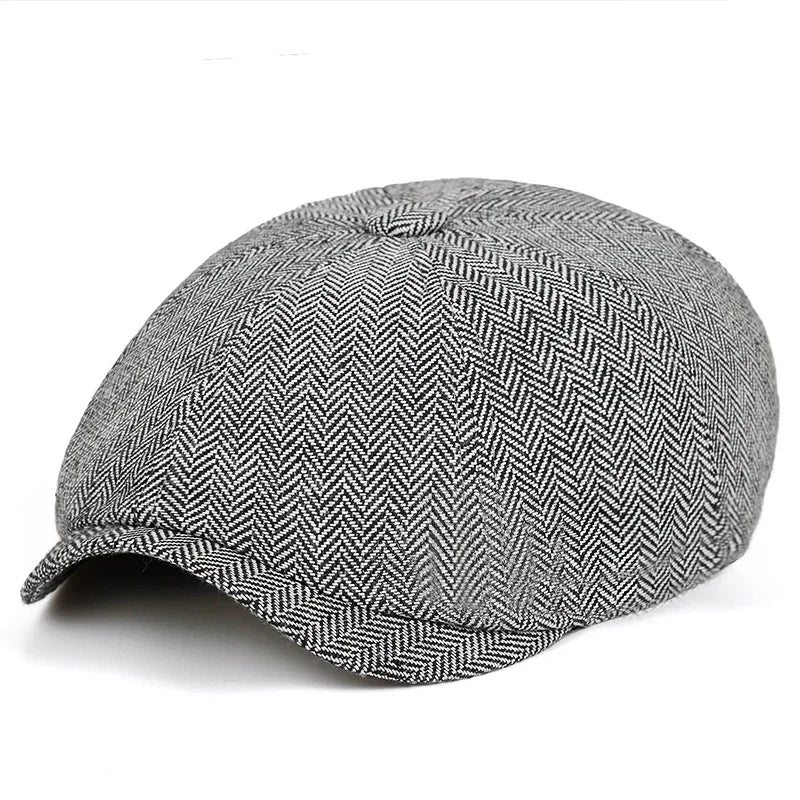 2025 Vintage Tweed Flat Cap – Classic Retro Peaky Blinders Beret for Men & Women – Elegant Men's Accessory | Accessorio Uomo Elegante