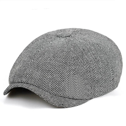 2025 Vintage Tweed Flat Cap – Classic Retro Peaky Blinders Beret for Men & Women – Elegant Men's Accessory | Accessorio Uomo Elegante
