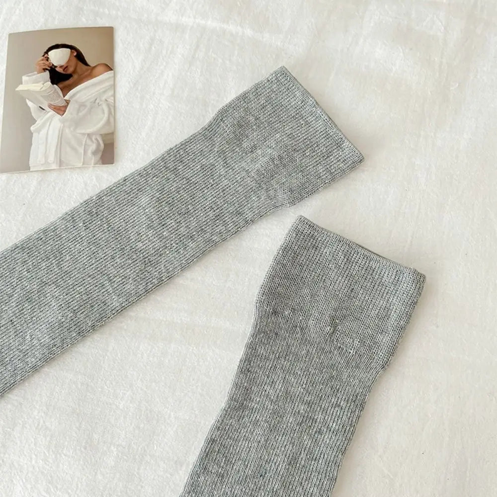 DRAVEN — Solid Color Knee High Socks – Women’s Elegant Street Style