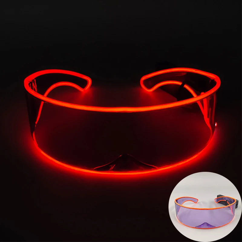 DRAVEN — Robot LED Party Sunglasses – Futuristic Nightclub Style