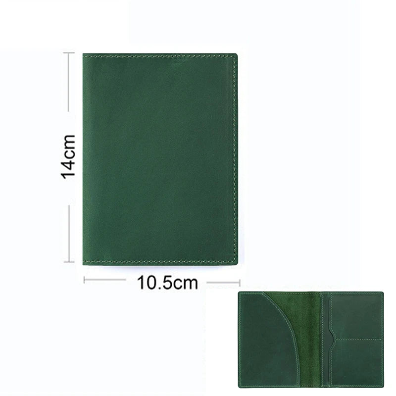 DRAVEN — Genuine Leather Passport Wallet Unisex Vintage Cowhide