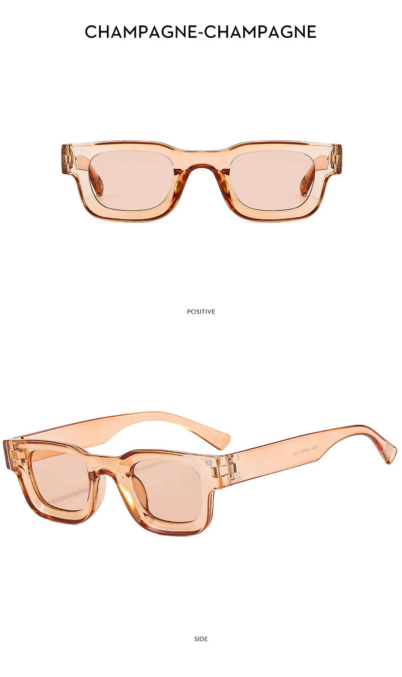 DRAVEN — Retro Rectangle Sunglasses –  Y2K Designer UV400 Eyewear