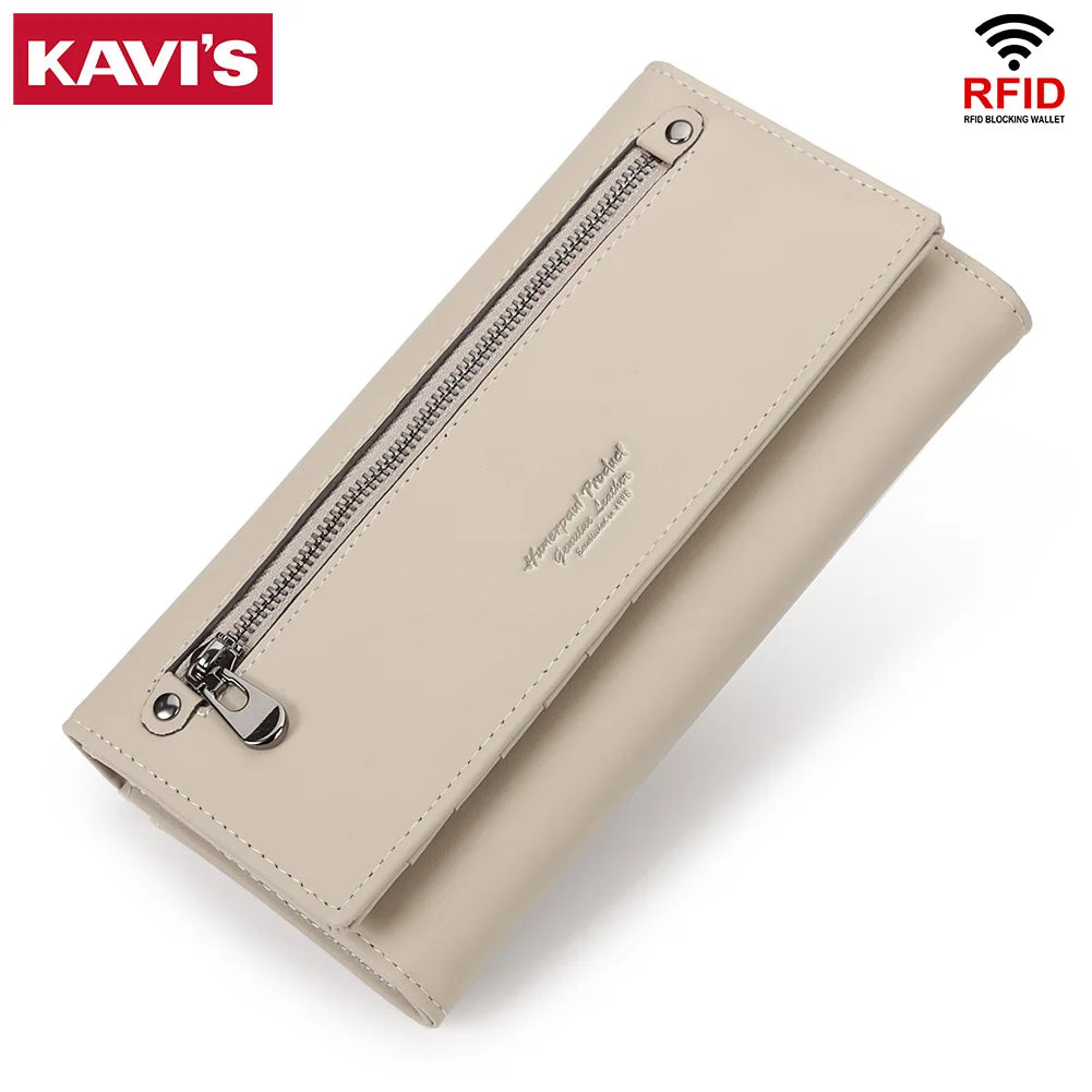 Luxury Leather Wallet Women RFID Phone Handbag Coin Purse – Elegant Men's Accessory | Accessorio Uomo Elegante