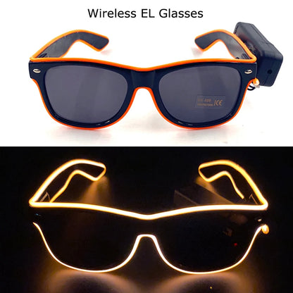 Wireless LED Glow Sunglasses – Carnival Party Style