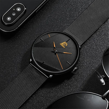 Silent Precision – 2023 Men’s Ultra-Thin Minimalist Watch – Elegant Men's Accessory | Accessorio Uomo Elegante