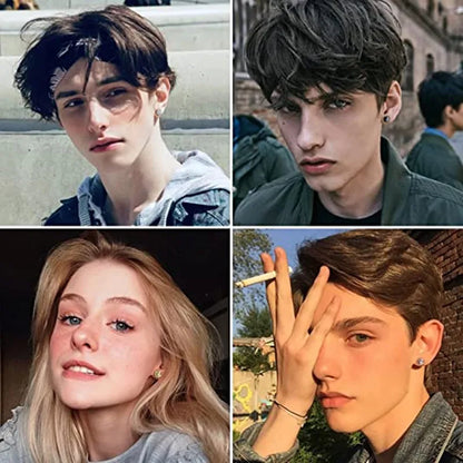 Crystal Magnetic Zircon Ear Studs – Elegant Men's Accessory | Accessorio Uomo Elegante