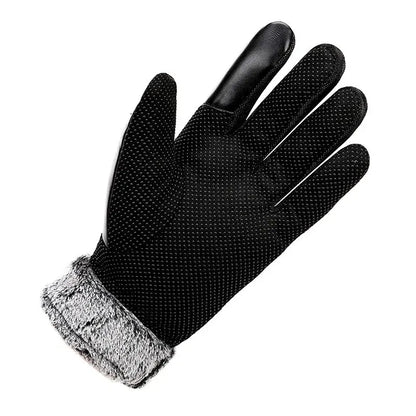 Winter Leather Gloves – Touchscreen Waterproof Design