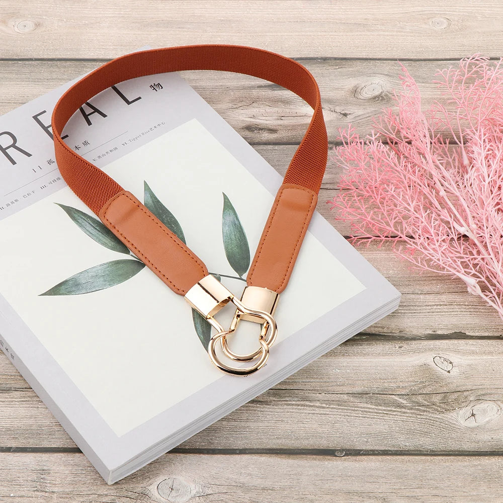 DRAVEN — Elastic Leaf Belt Women Thin Elegant Waistban