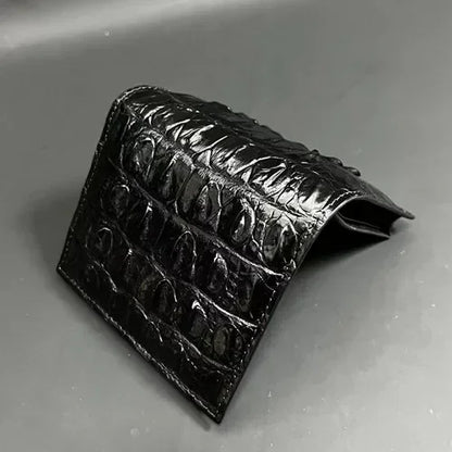 Crocodile Genuine Leather Wallet Men Short Luxury Design – Elegant Men's Accessory | Accessorio Uomo Elegante