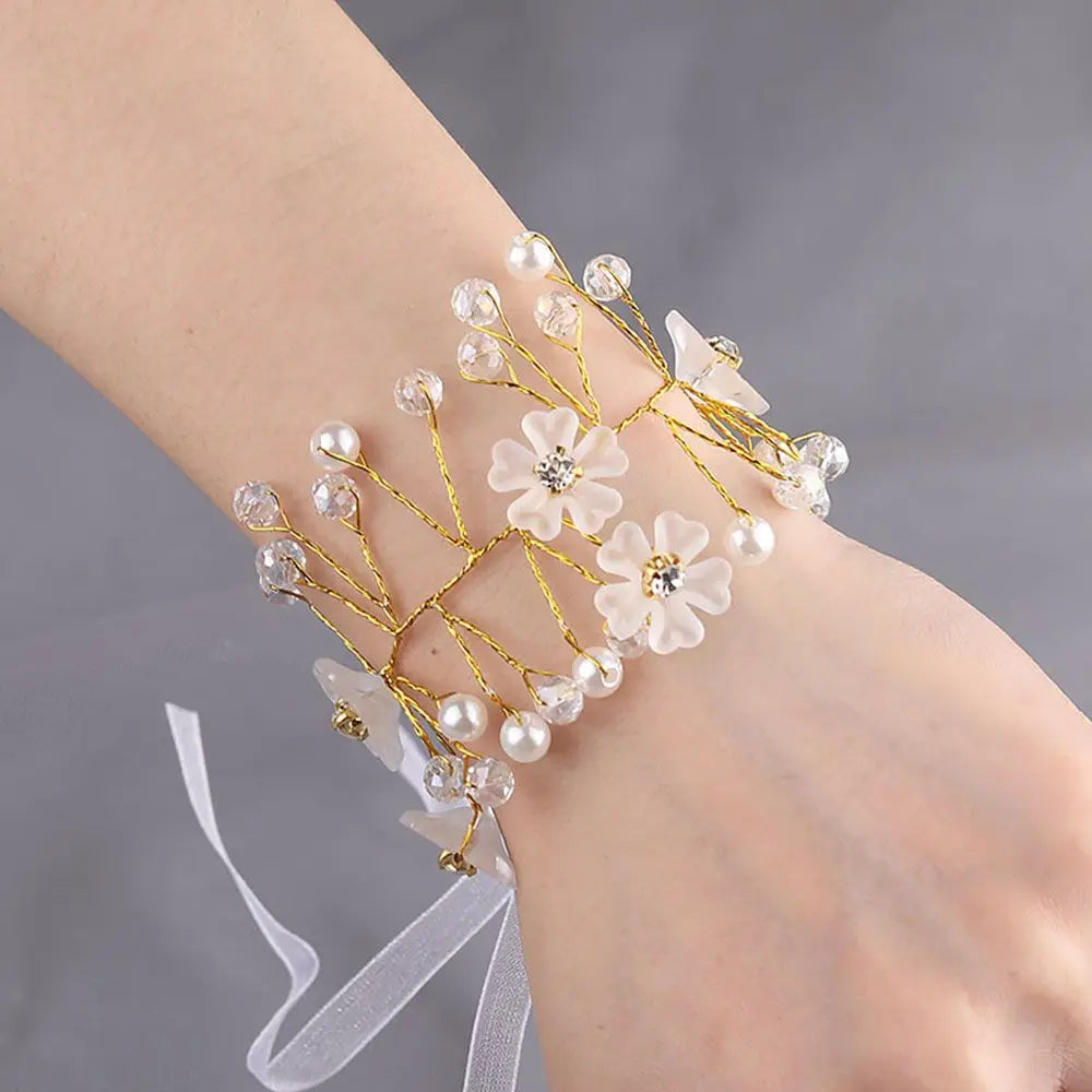 DRAVEN — Silk Rose Bridal Wrist Corsage