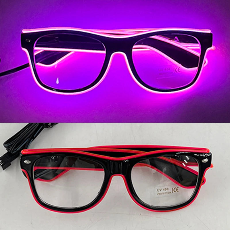 DRAVEN — Neon Glow Party Sunglasses – LED Light-Up Style