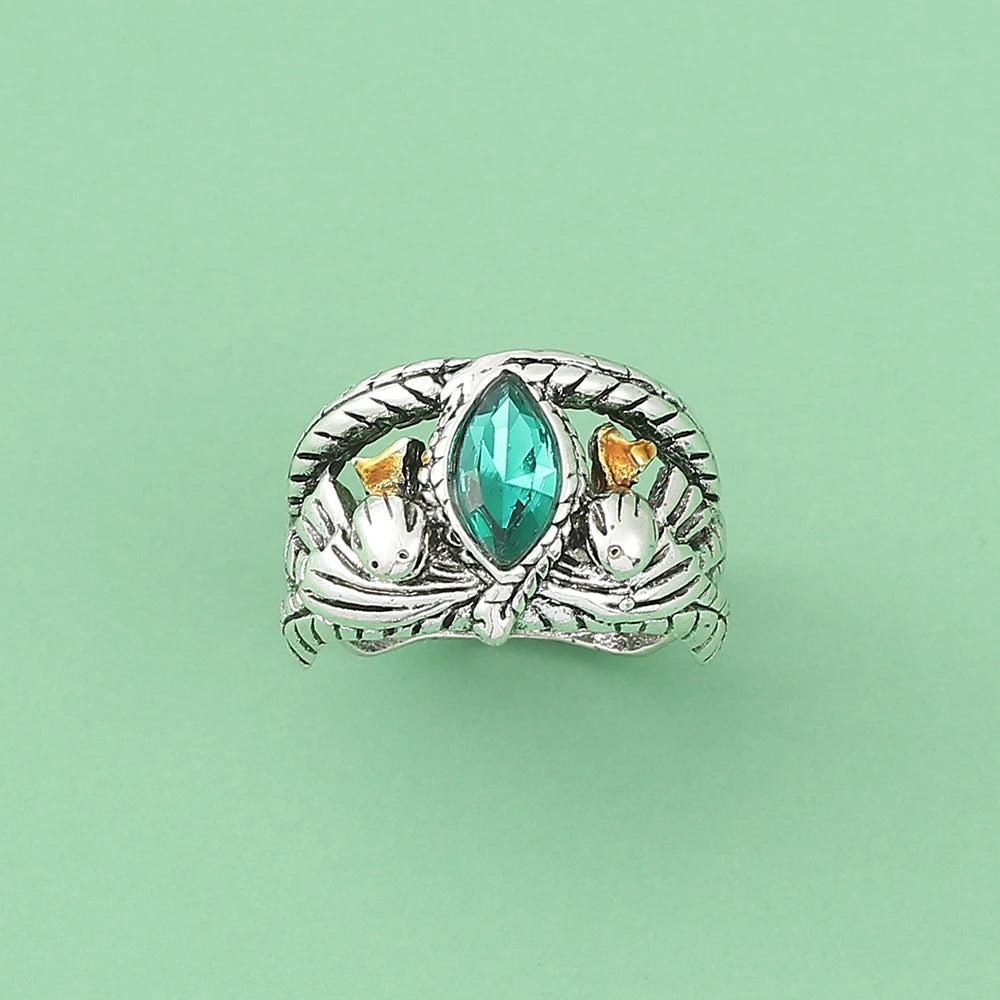 DRAVEN — Lord of Barahir Green Crystal Ring