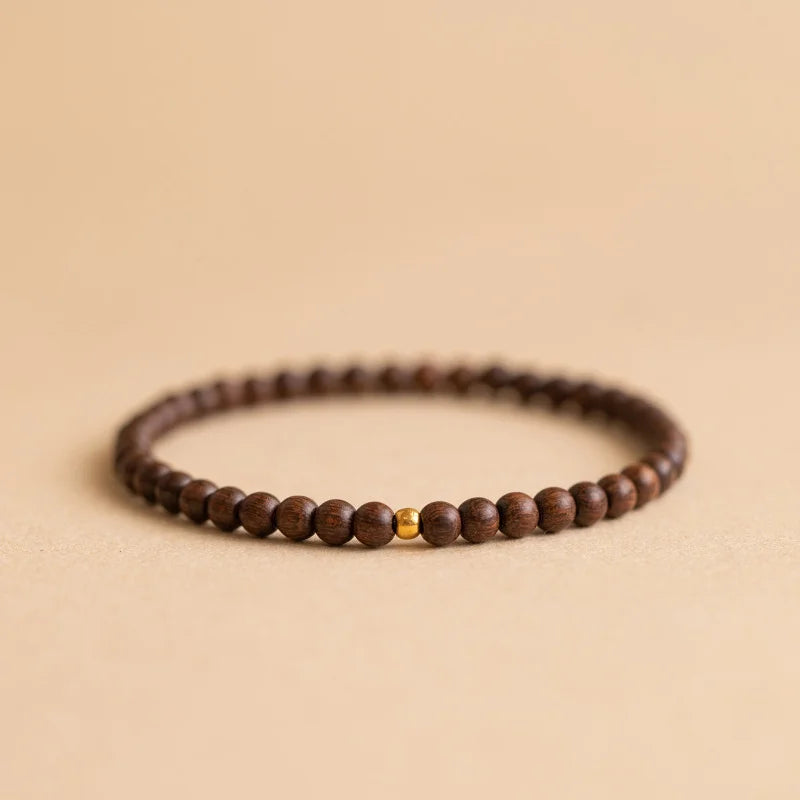 DRAVEN — Natural Sandalwood Beaded Bracelet