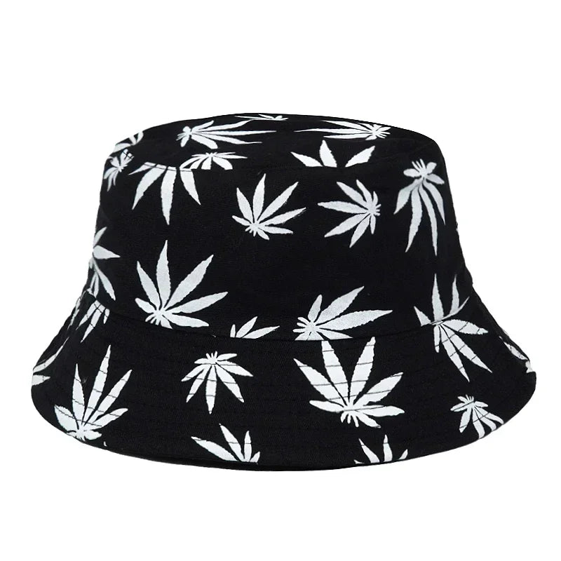 DRAVEN — Weed Print Bucket Hat – Unisex Summer Streetwear