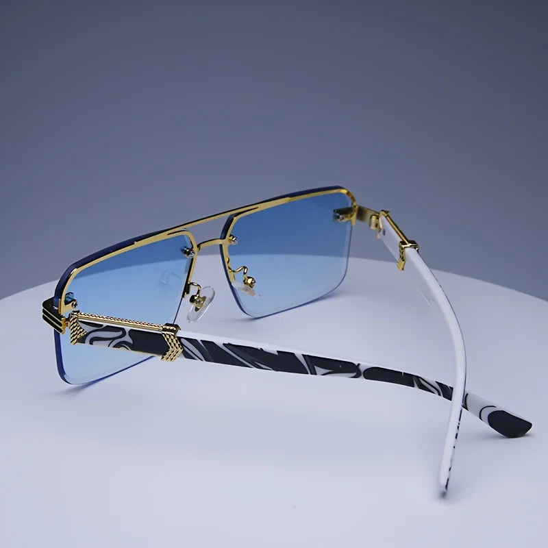 DRAVEN — Rimless Square Sunglasses – Classic Minimal Design