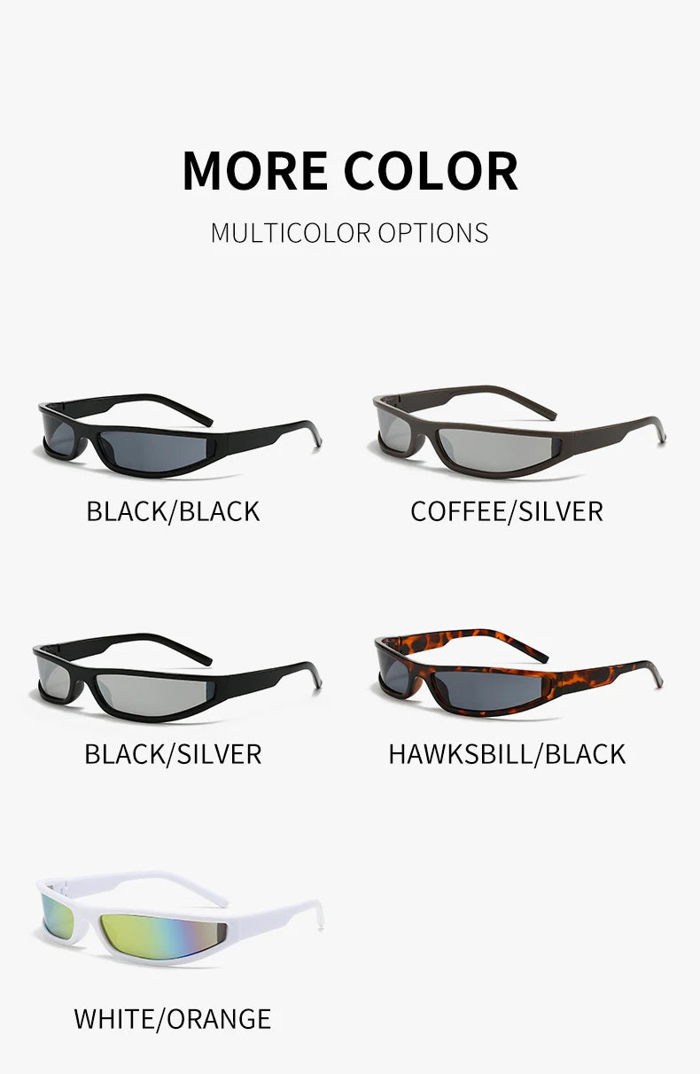 Narrow Frame Tech Sunglasses – Futuristic Cycling Style – Elegant Men's Accessory | Accessorio Uomo Elegante