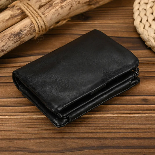 DRAVEN — Genuine Leather Short Wallet Men Soft Card Holder — Wallets & Card Holders | DRAVEN
