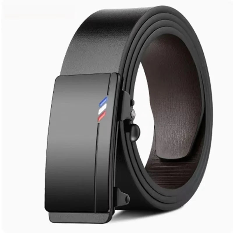 DRAVEN — Luxury Genuine Leather Belt Men Automatic Metal Buckle