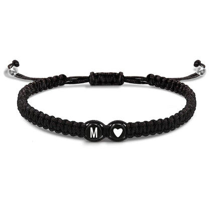 A–Z Initial Braided Bracelet – Elegant Men's Accessory | Accessorio Uomo Elegante