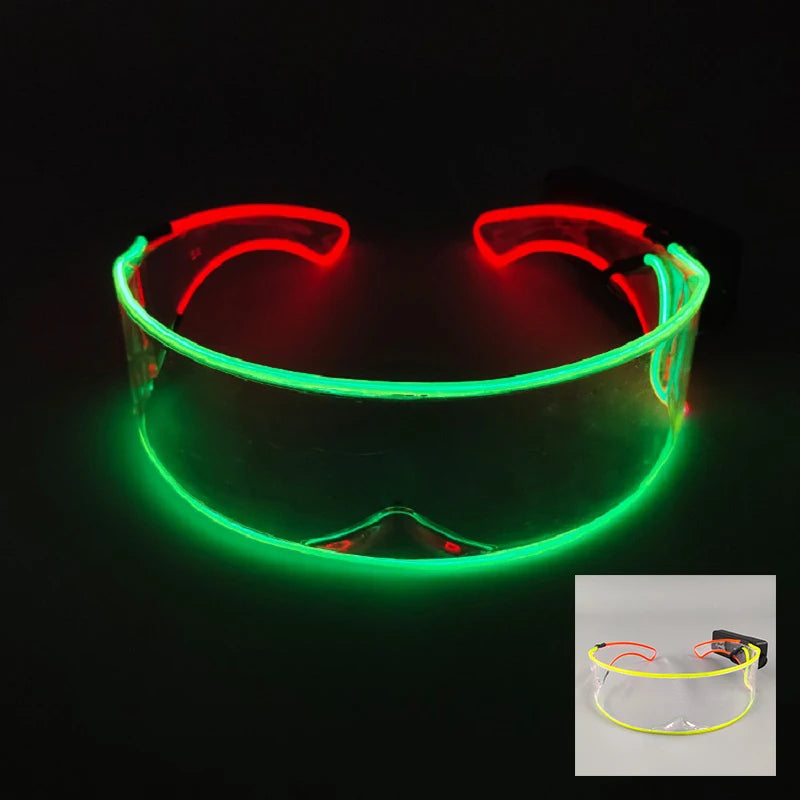 DRAVEN — Robot LED Party Sunglasses – Futuristic Nightclub Style