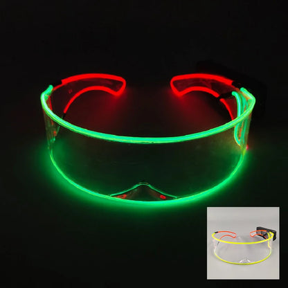Robot LED Party Sunglasses – Futuristic Nightclub Style – Elegant Men's Accessory | Accessorio Uomo Elegante