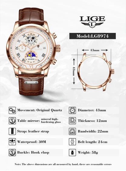 Defining Elegance – Men’s Business Quartz Watch with Luminous Waterproof Design – Elegant Men's Accessory | Accessorio Uomo Elegante