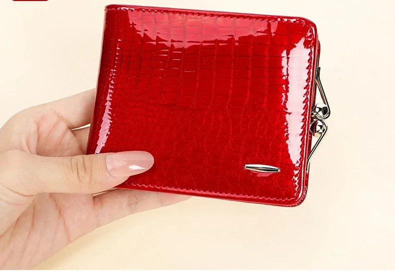 Luxury Genuine Leather Wallet Women Short Clip Purse – Elegant Men's Accessory | Accessorio Uomo Elegante